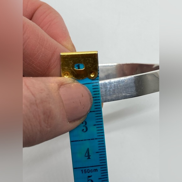 Vtg Taxco 925 Sterling Silver Lapis Pinch Bracelet TM-181 | 7” C | 1.9” D | 51g - Picture 13 of 13